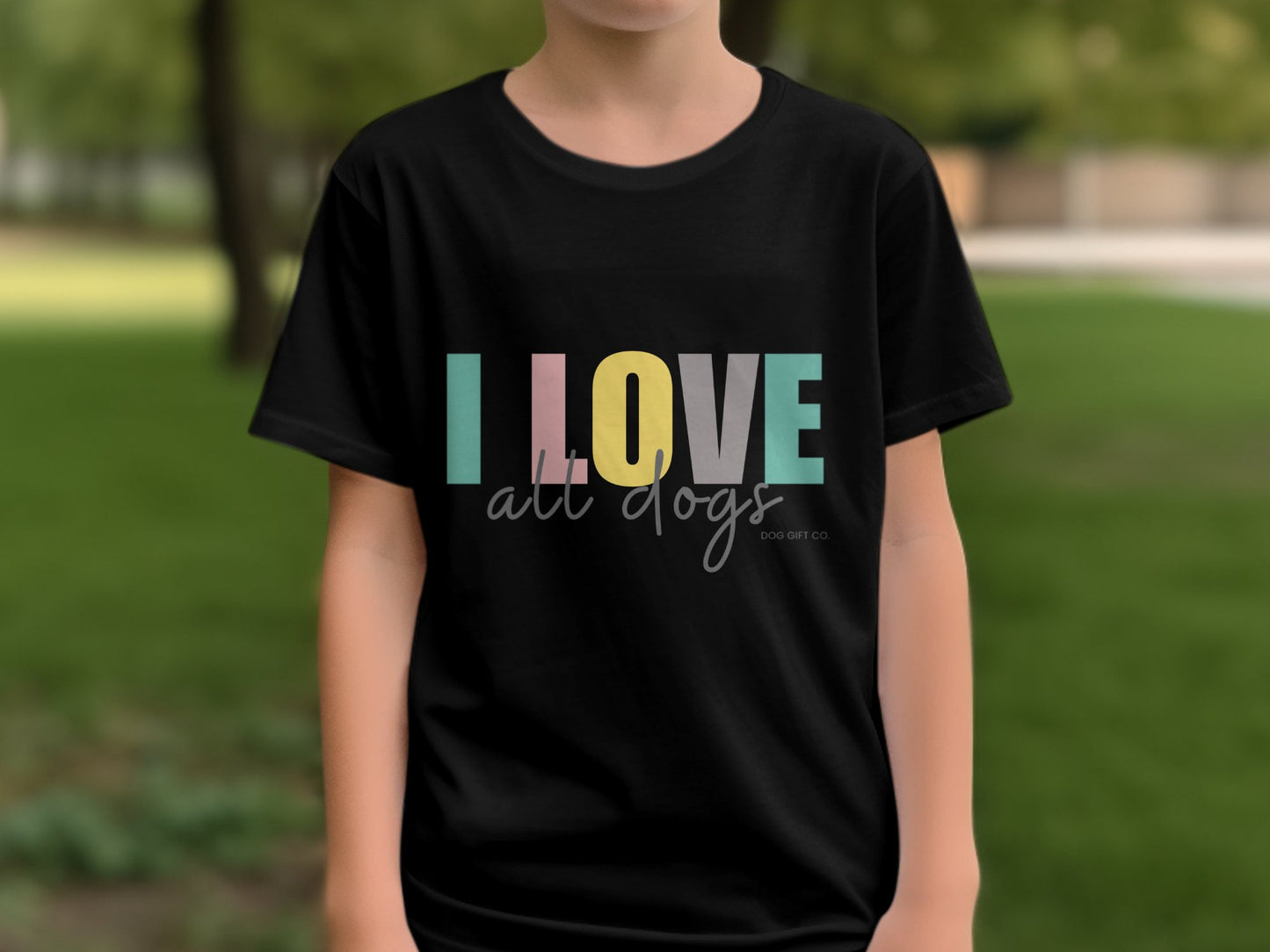 Colourful I Love All Dogs - Classic Kids T-shirt