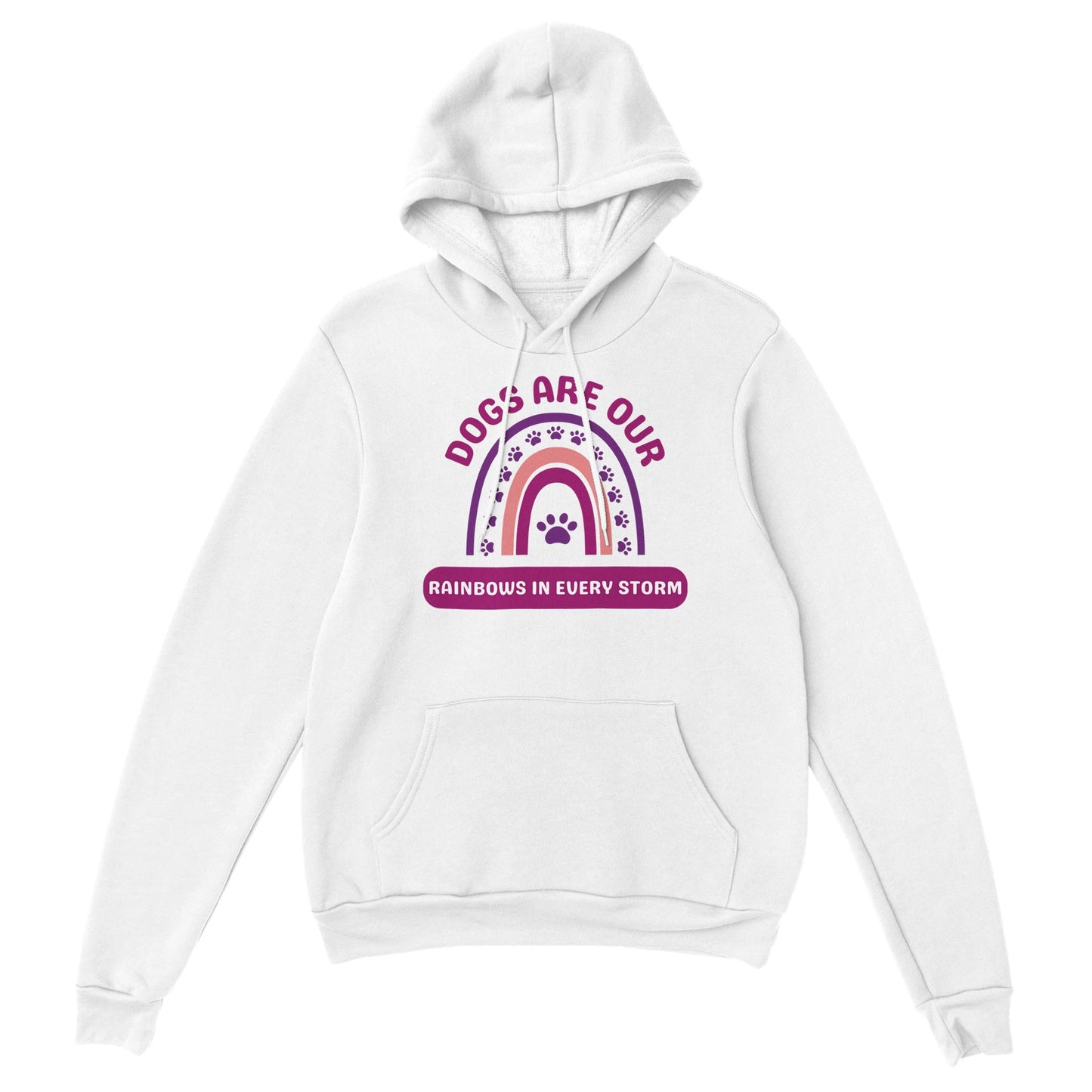 Dogs Are Our Rainbows in Every Storm - Purple - Pullover Hoodie