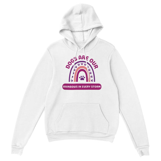 Dogs Are Our Rainbows in Every Storm - Purple - Pullover Hoodie