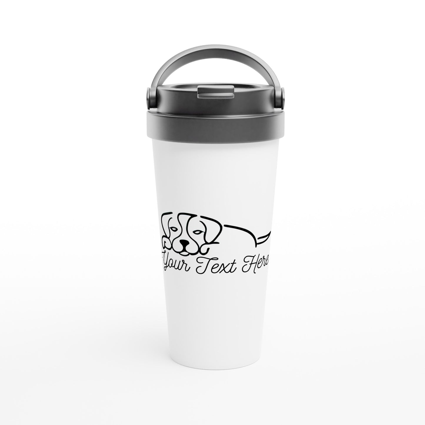 Personalised Beagle Line Drawing - Travel Mug