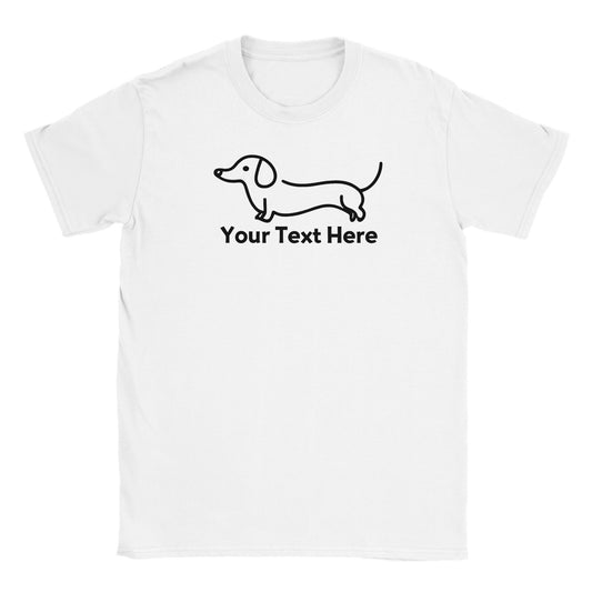 Personalised Dachshund Line Drawing - Classic Kids T-shirt