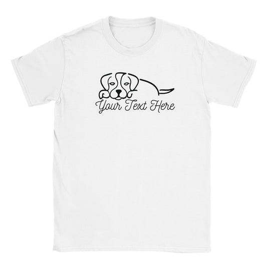 Personalised Beagle Line Drawing - Kids T-shirt