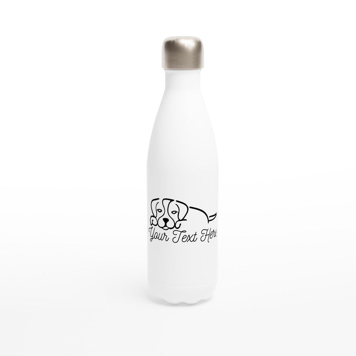 Personalised Beagle Line Drawing - Water Bottle