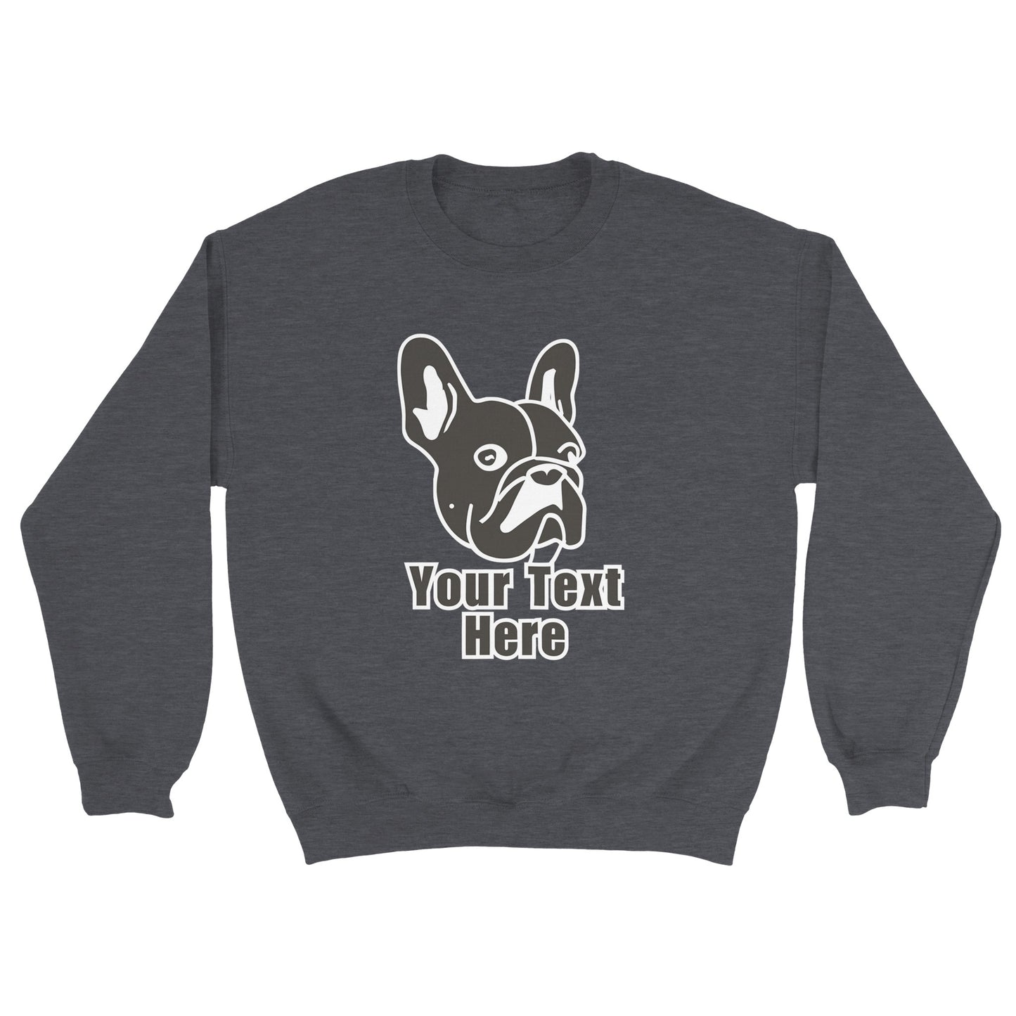 Personalised French Bulldog Line Drawing - Crewneck Sweatshirt