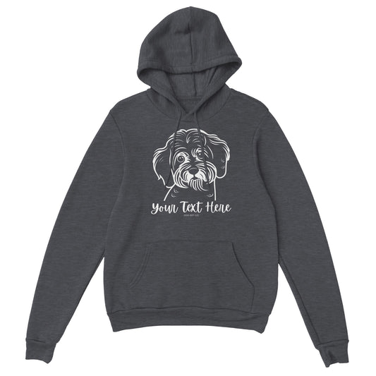 Personalised Cavoodle_Cavapoo Line Drawing - Pullover Hoodie