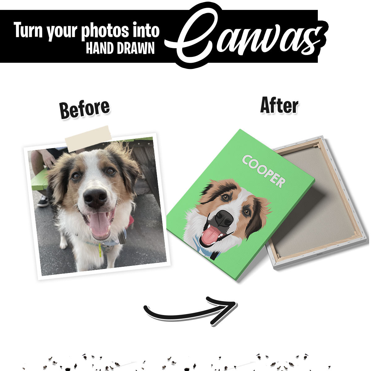 Custom Dog Portrait Canvas