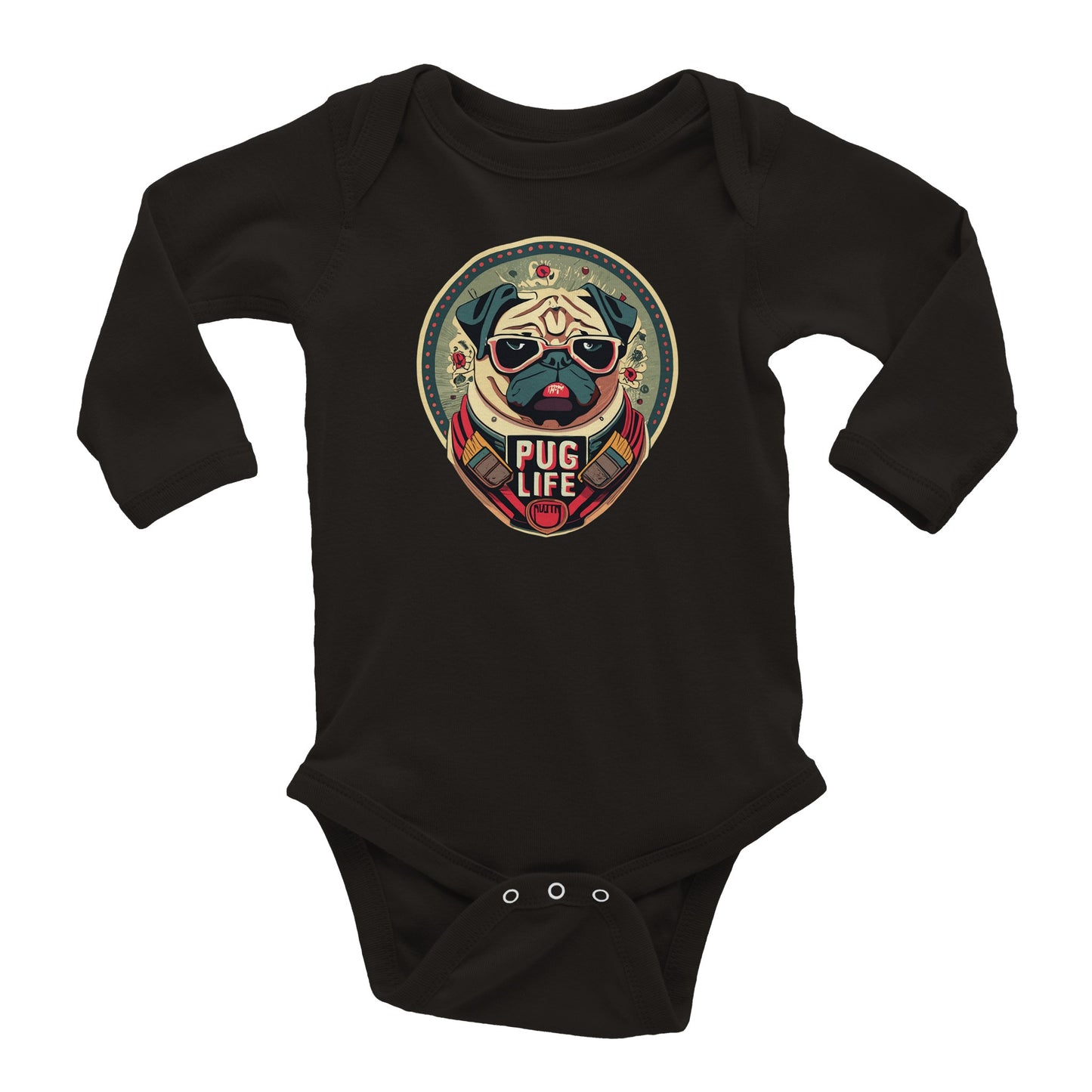 Pug Life Baby Longsleeve Bodysuit