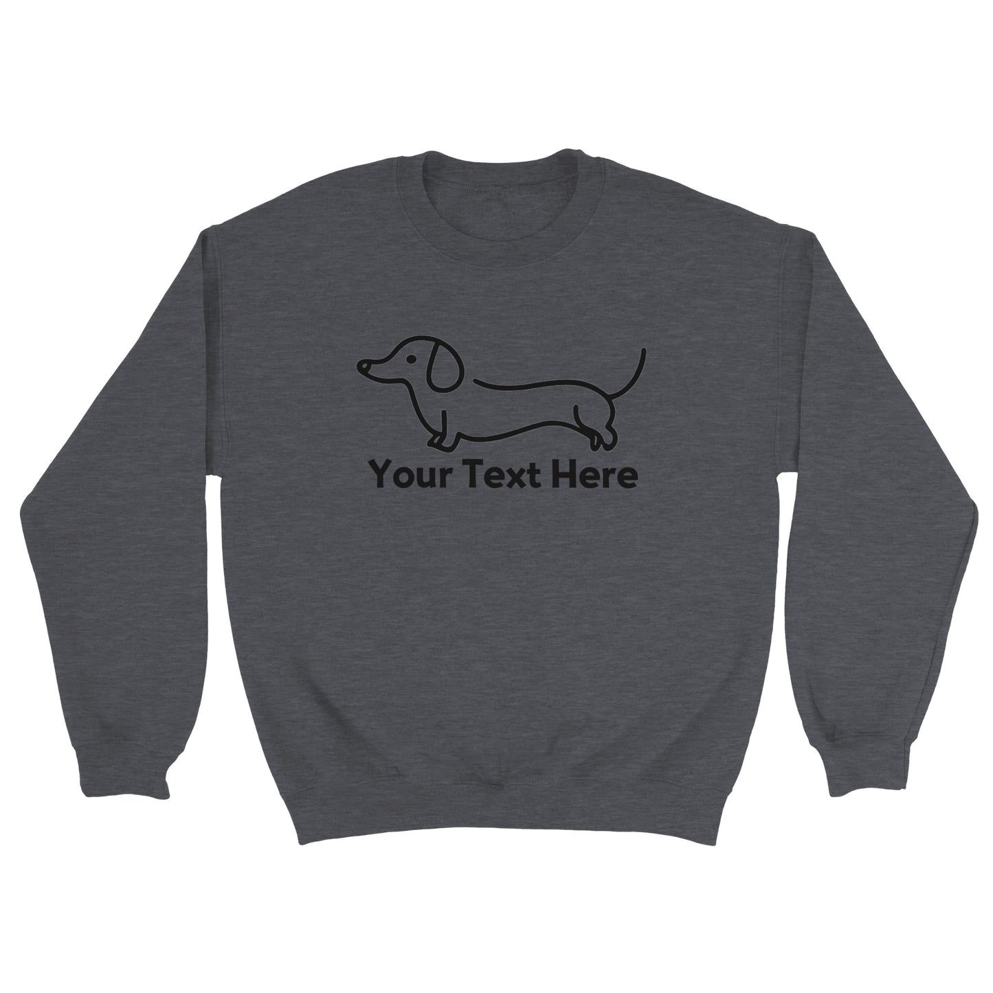 Personalised Dachshund Line Drawing - Crewneck Sweatshirt