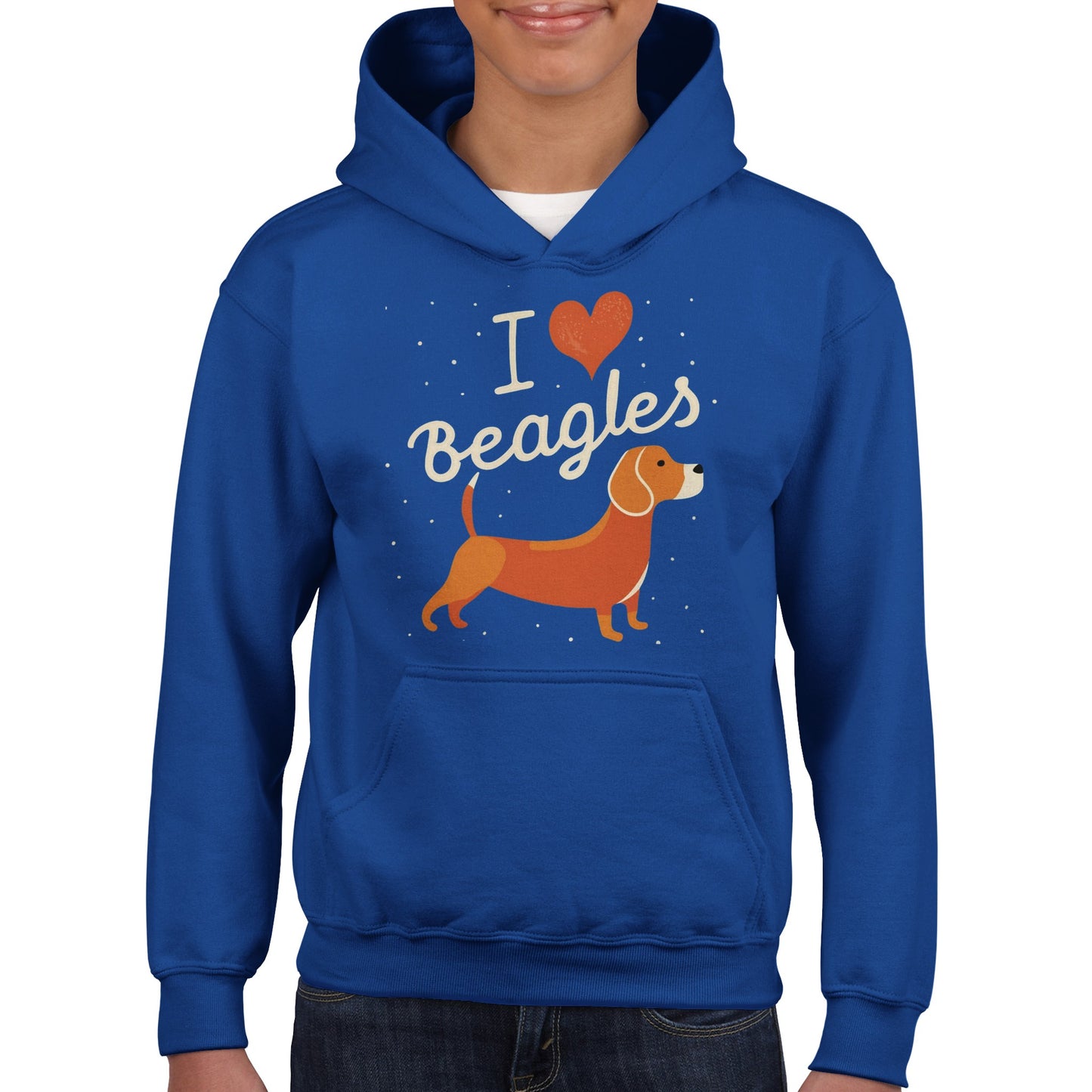 I Love Beagles - Kids Hoodie