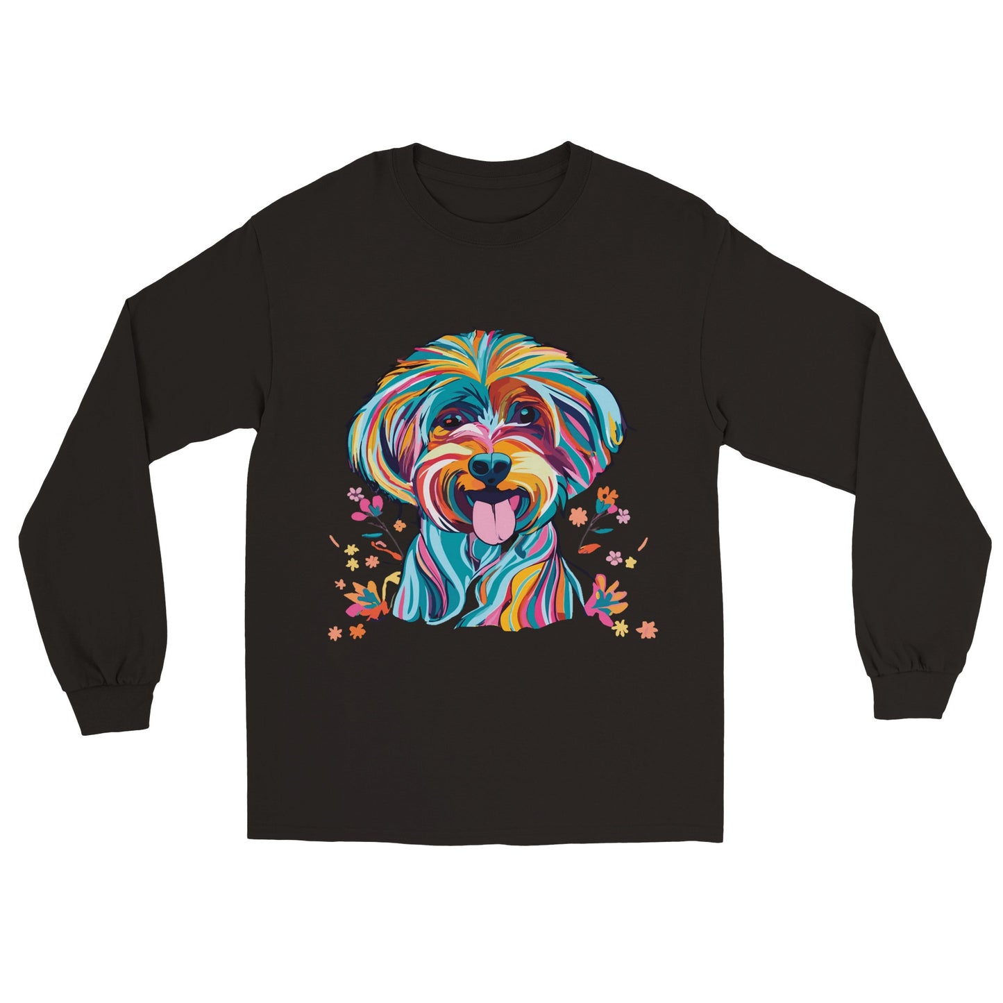 Personalised Vibrant Cavapoo or Cavoodle - Longsleeve T-shirt