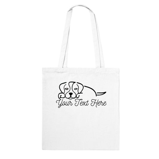 Personalised Beagle Line Drawing - Tote Bag