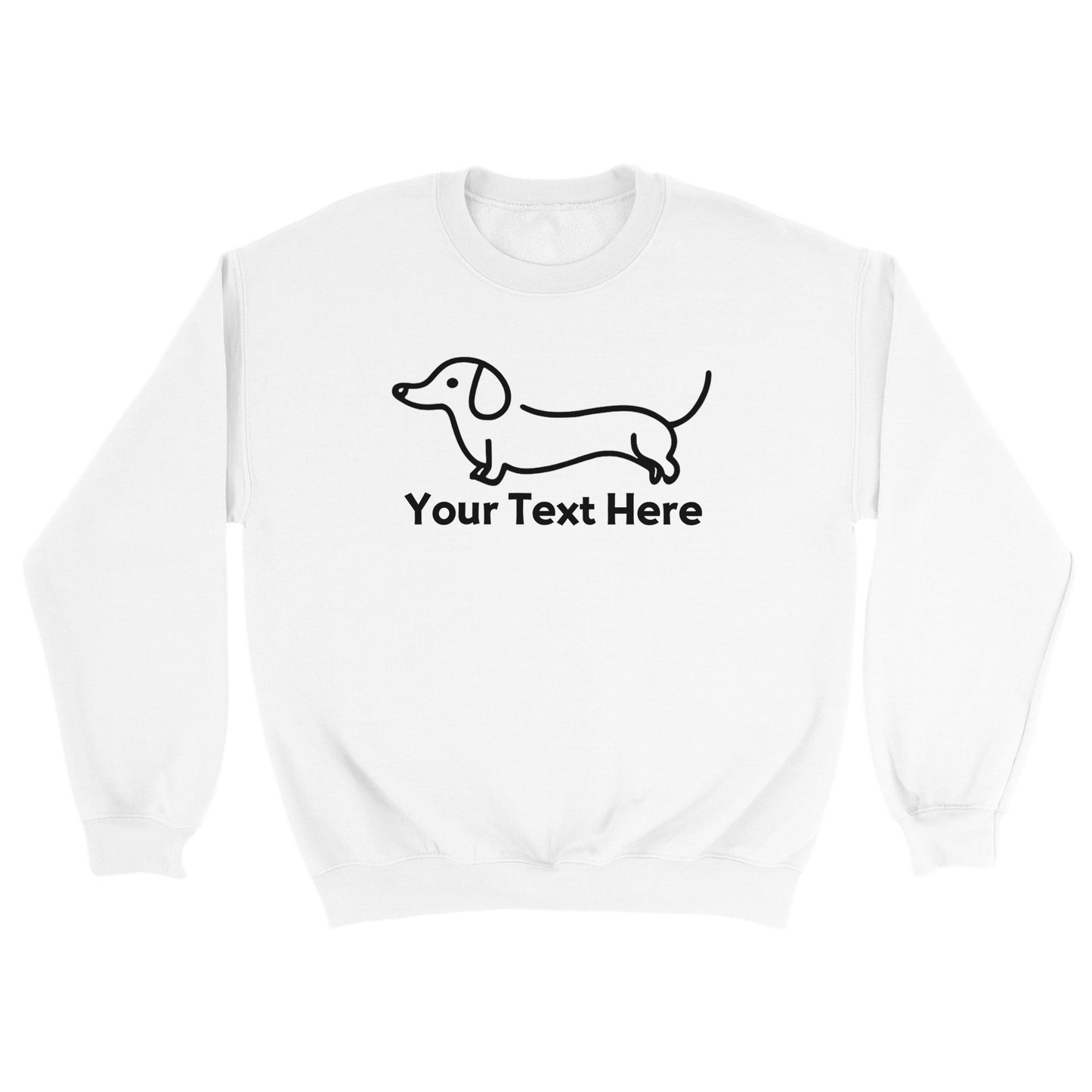 Personalised Dachshund Line Drawing - Crewneck Sweatshirt