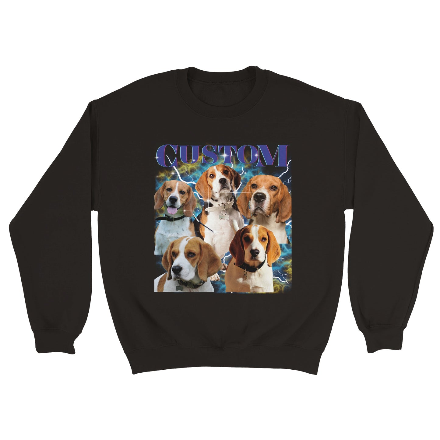 Custom Dog Bootleg Band Shirt - Crewneck Sweatshirt