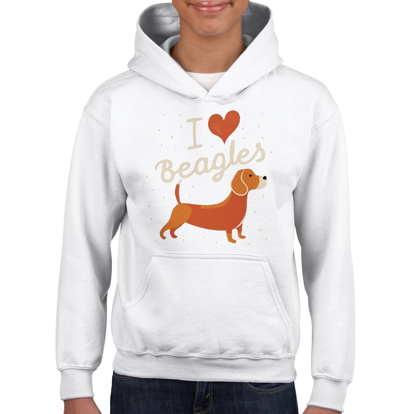 I Love Beagles - Kids Hoodie