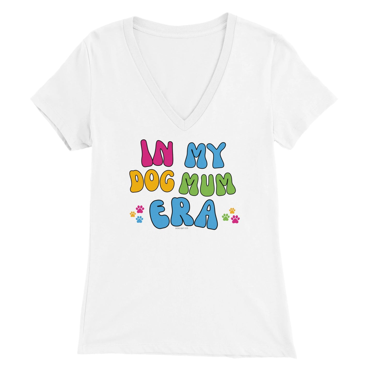 Customisable In My Dog Mum Era - Womens V-Neck T-shirt