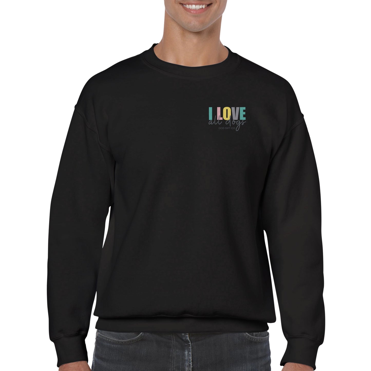 Colourful I Love All Dogs Corner - Crewneck Sweatshirt