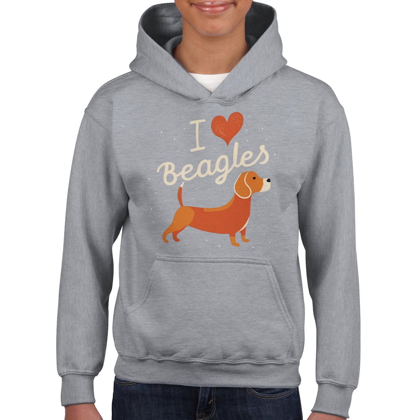 I Love Beagles - Kids Hoodie