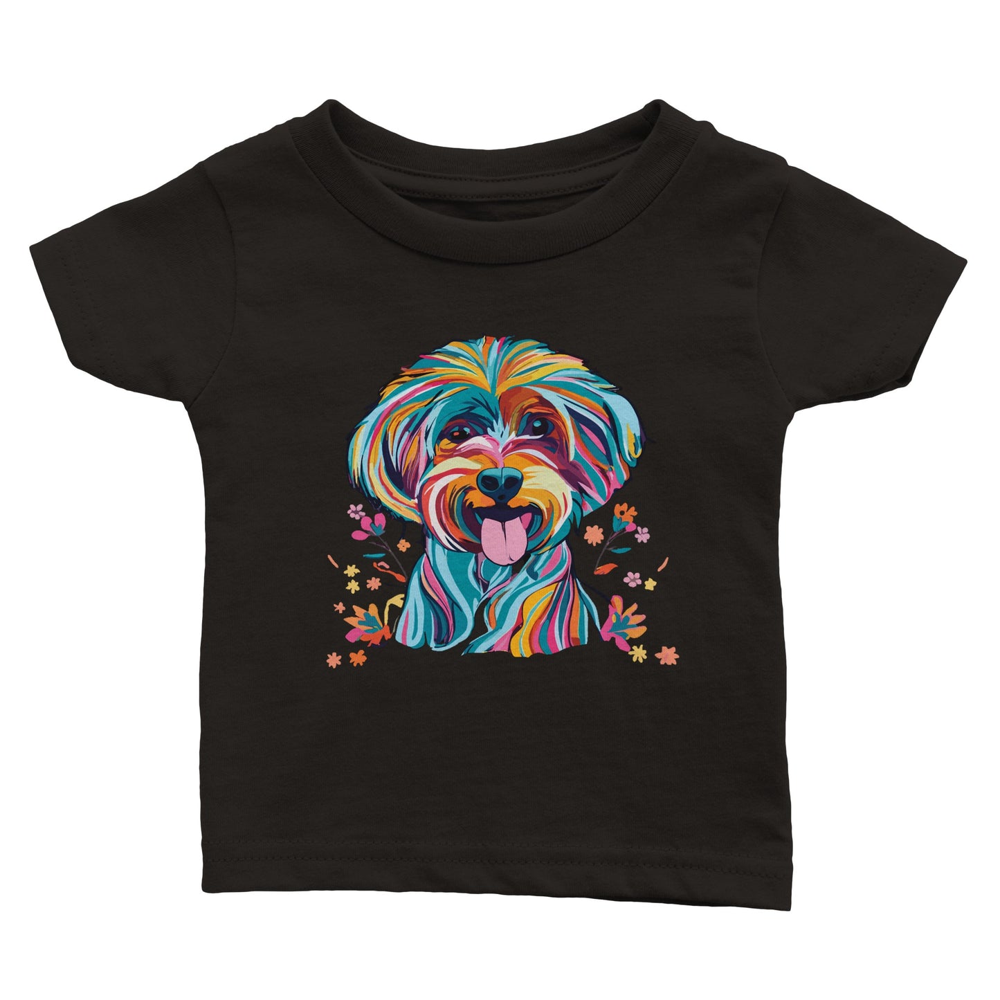 Personalised Vibrant Cavapoo or Cavoodle - Babies T-shirt