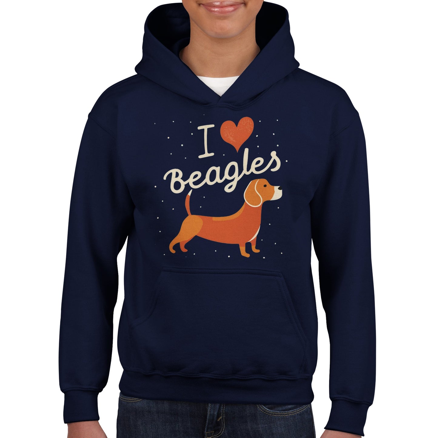 I Love Beagles - Kids Hoodie