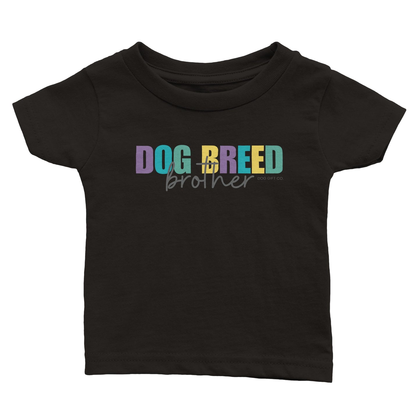 Personalised Colourful Dog Breed Brother - Babies T-shirt