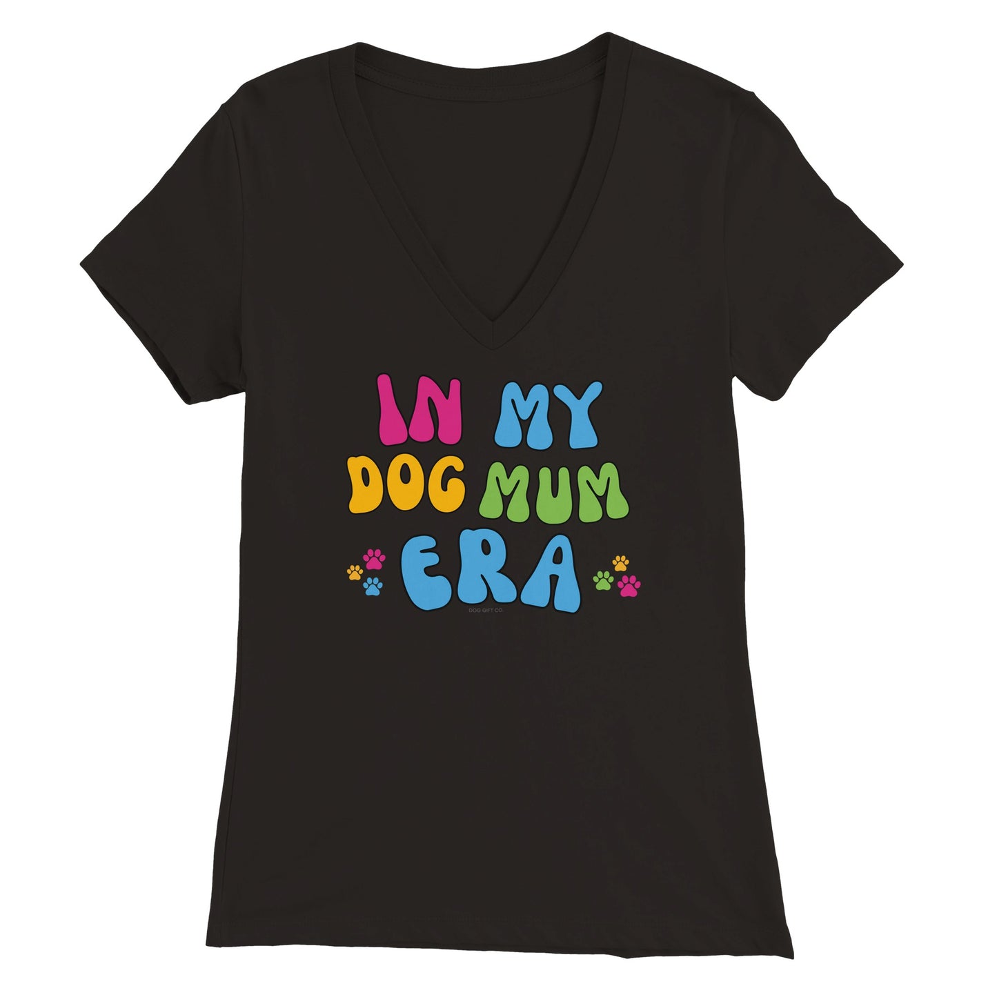 Customisable In My Dog Mum Era - Womens V-Neck T-shirt