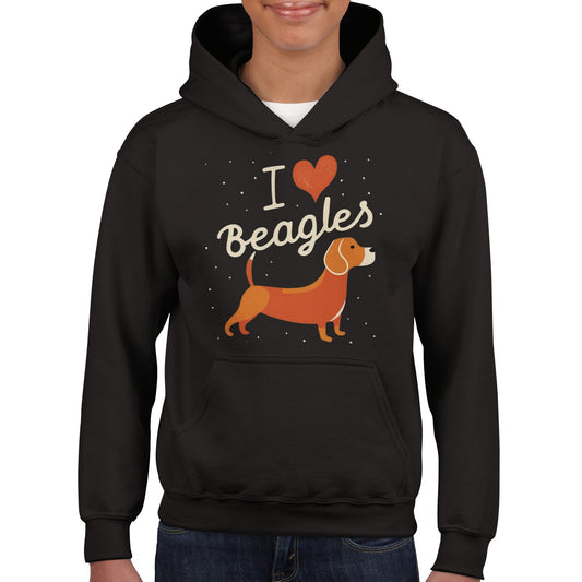 I Love Beagles - Kids Hoodie