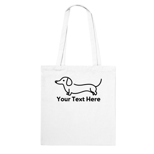 Personalised Dachshund Line Drawing - Tote Bag