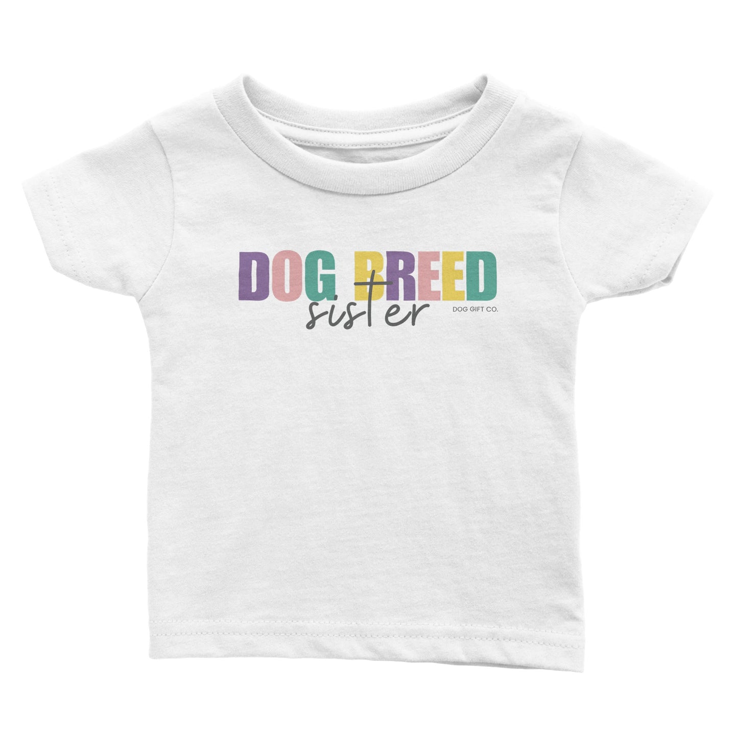 Personalised Colourful Dog Breed Sister - Babies T-shirt