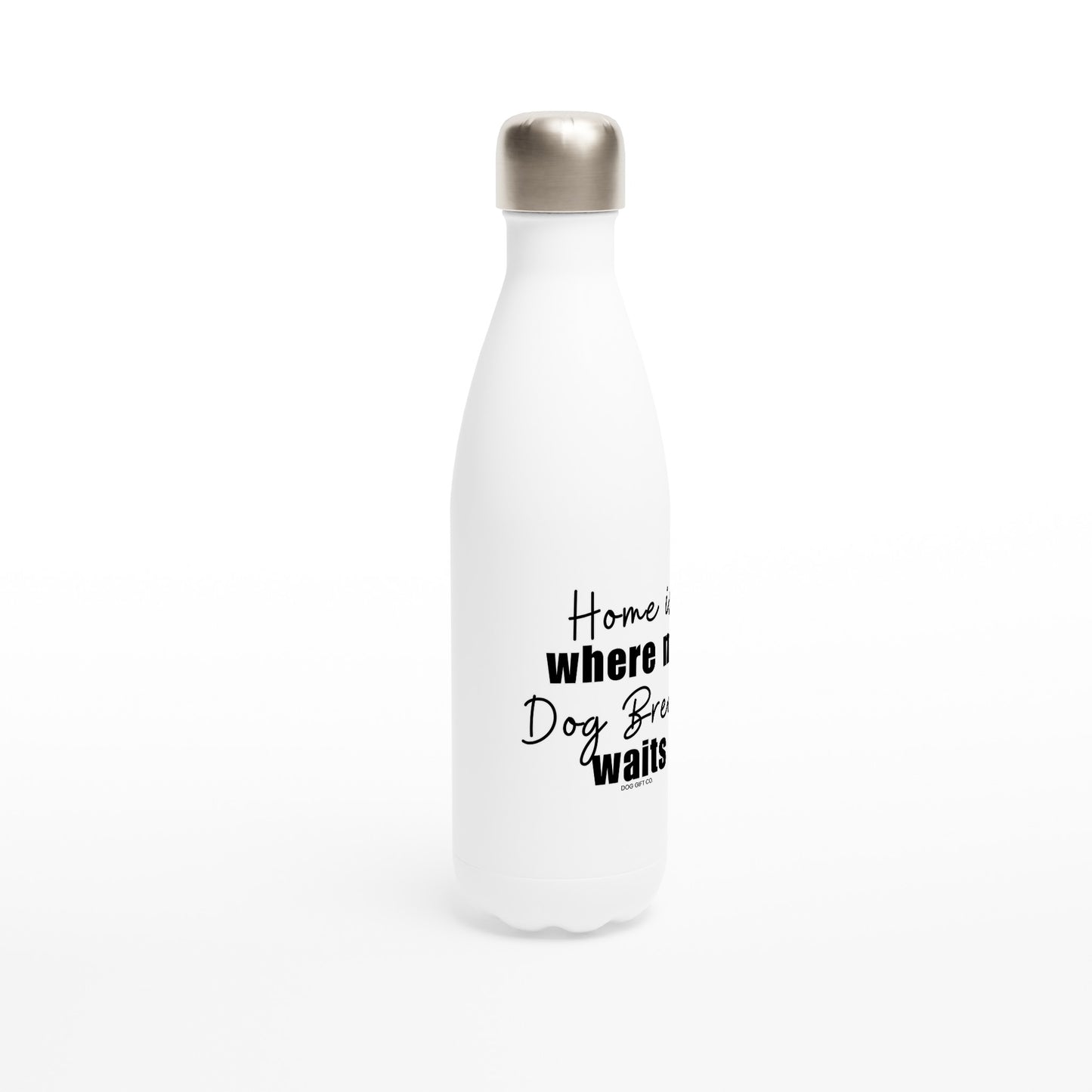 Personalised Home is Where my Dog Breed Waits - Water Bottle