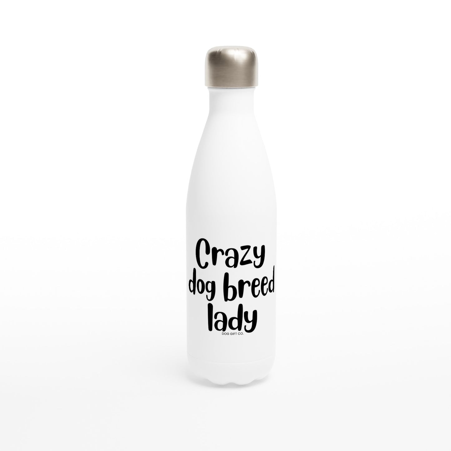 Personalised Crazy Dog Breed Lady - Water Bottle