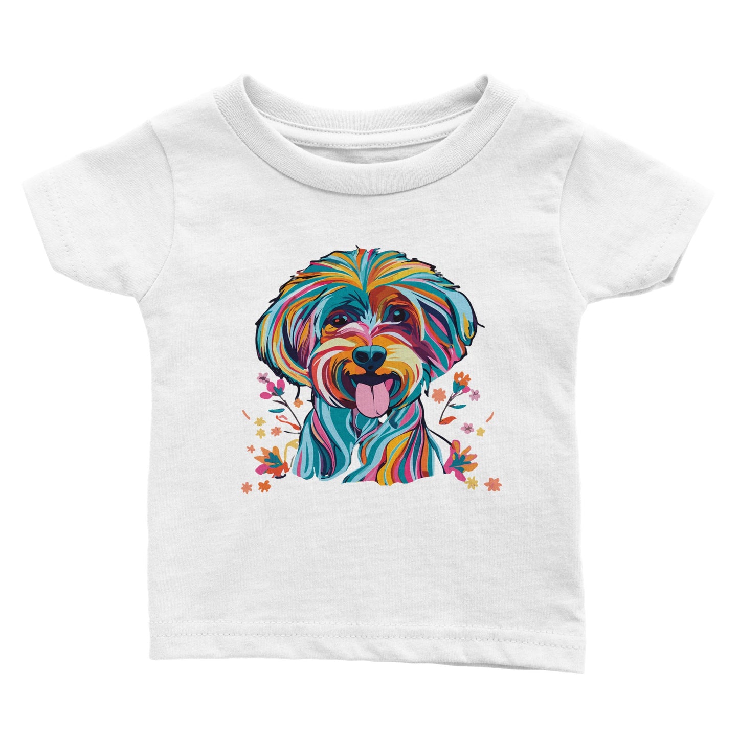 Personalised Vibrant Cavapoo or Cavoodle - Babies T-shirt