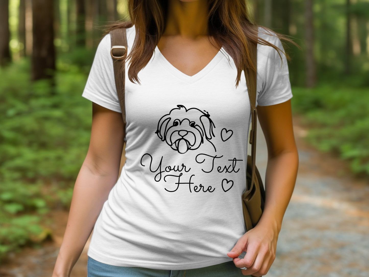 It's An Oodle Dog Custom - Womens V-Neck T-shirt