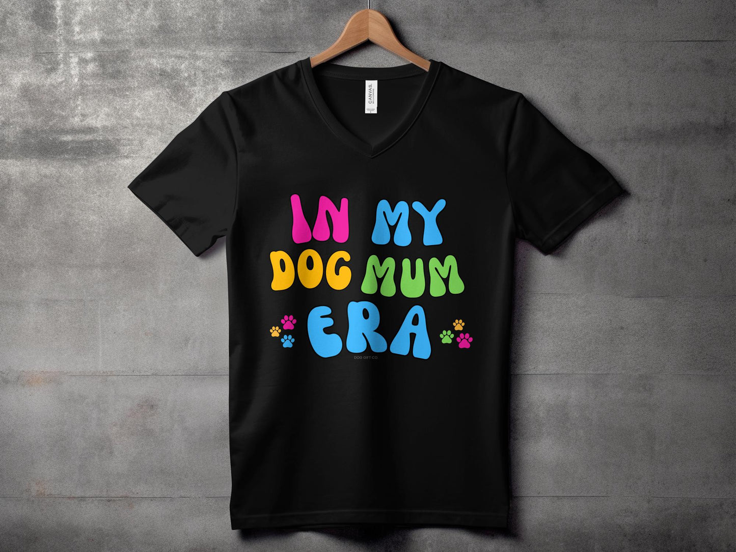 Customisable In My Dog Mum Era - Womens V-Neck T-shirt