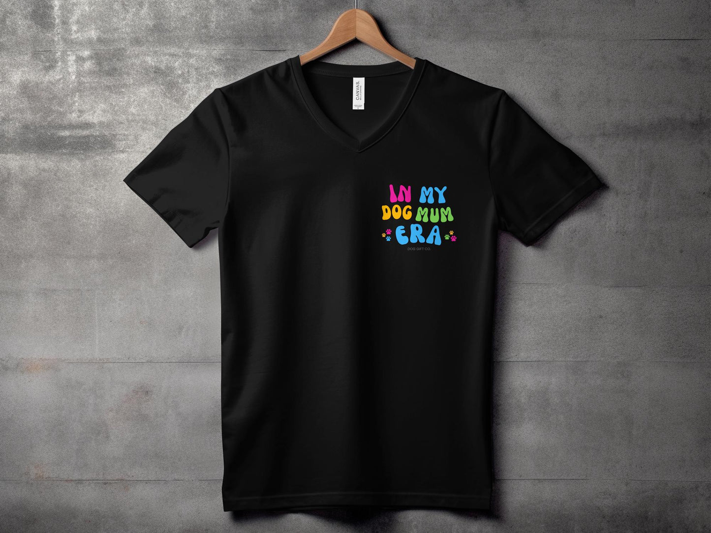 Customisable In My Dog Mum Era Corner - Womens V-Neck T-shirt