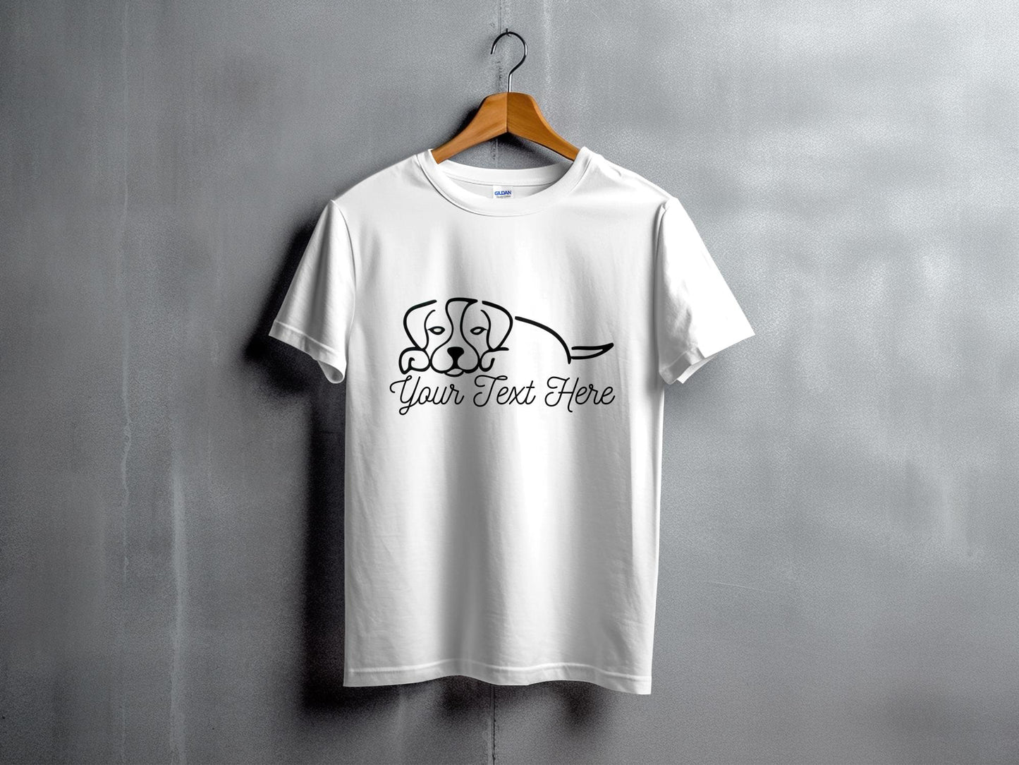 Personalised Beagle Line Drawing - Kids T-shirt