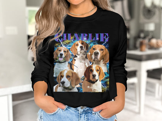 Custom Dog Bootleg Band Shirt - Crewneck Sweatshirt