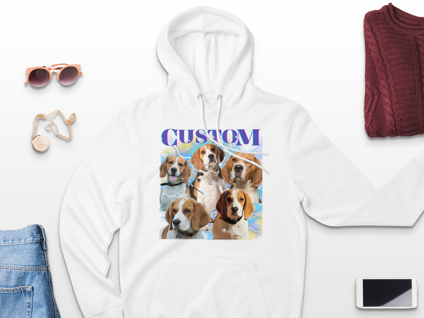 Custom Dog Bootleg Band Shirt - Pullover Hoodie