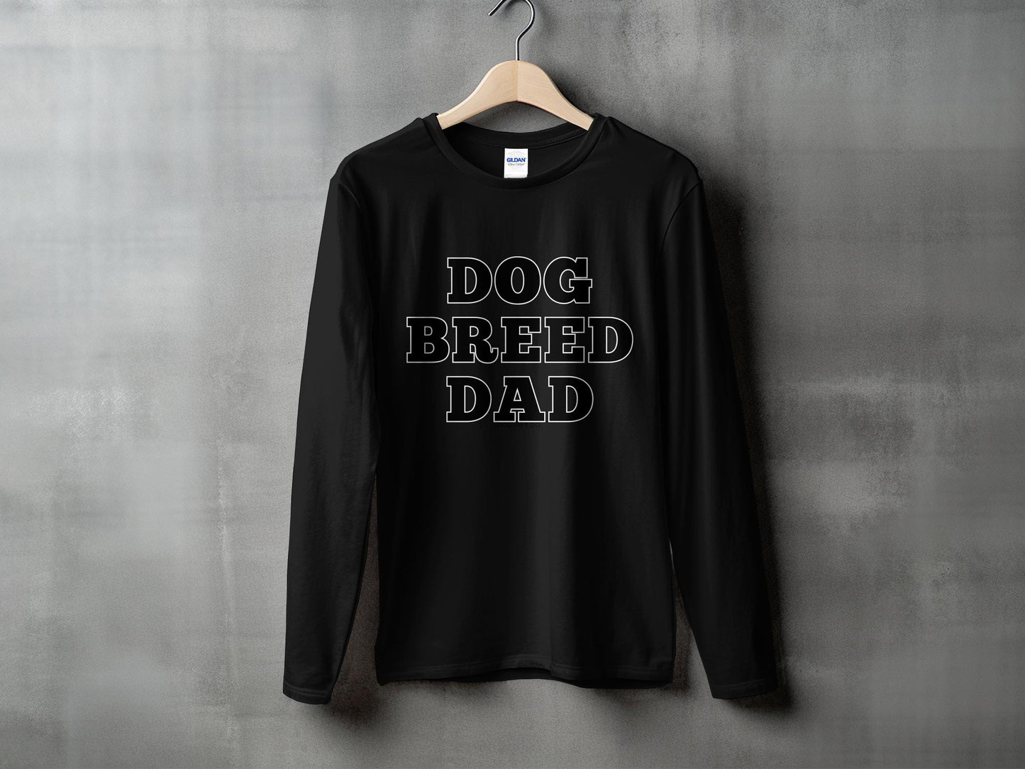 Personalised Dog Breed Dad - Longsleeve T-shirt