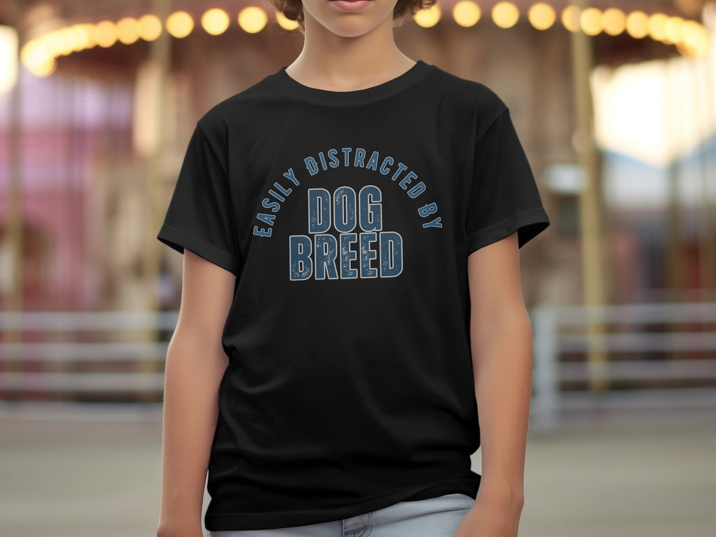 Easily Distracted By Dog Breed Custom Classic Kids T-shirt