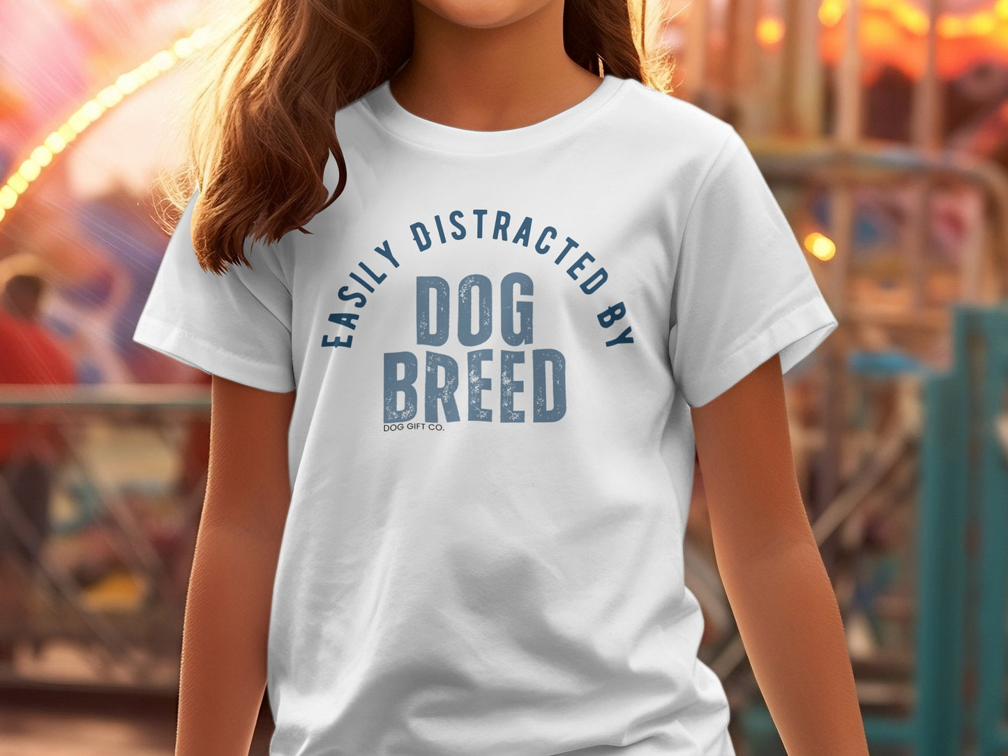 Easily Distracted By Dog Breed Custom Classic Kids T-shirt