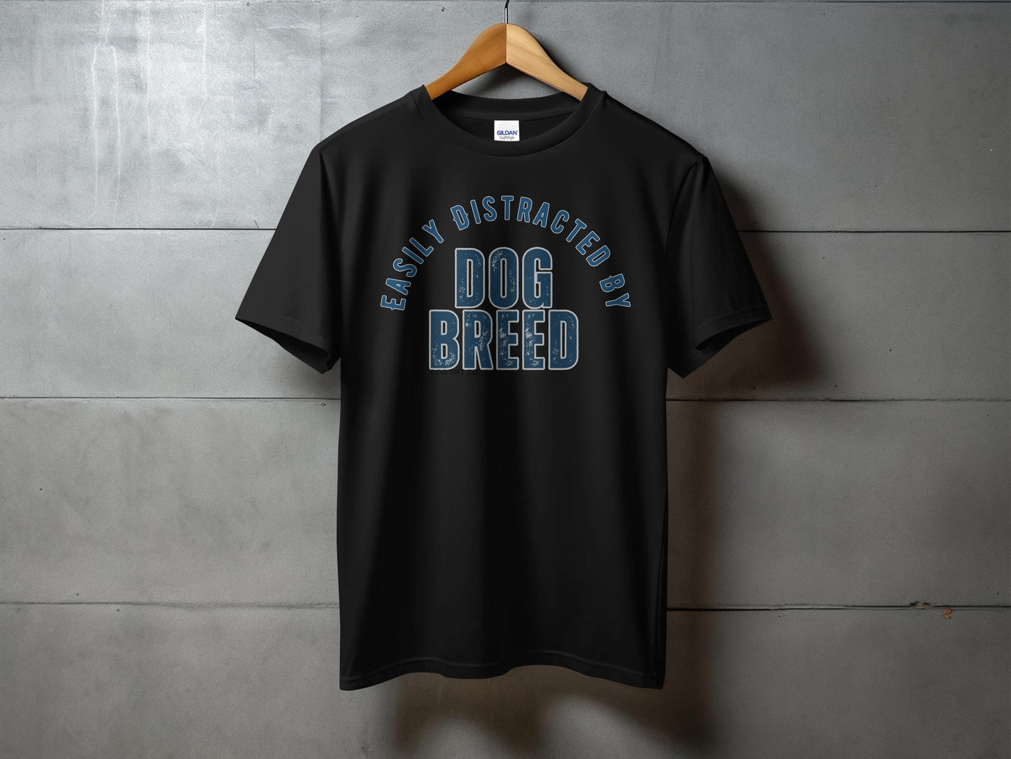 Easily Distracted By Dog Breed Custom Classic Crewneck T-shirt