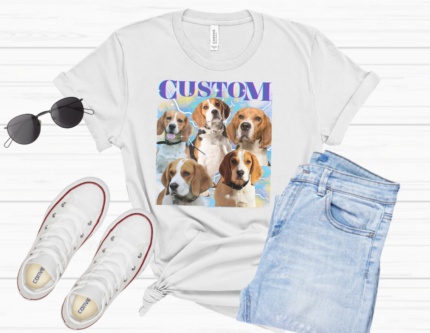 Custom Dog Bootleg Band Shirt - Classic Crewneck T-shirt