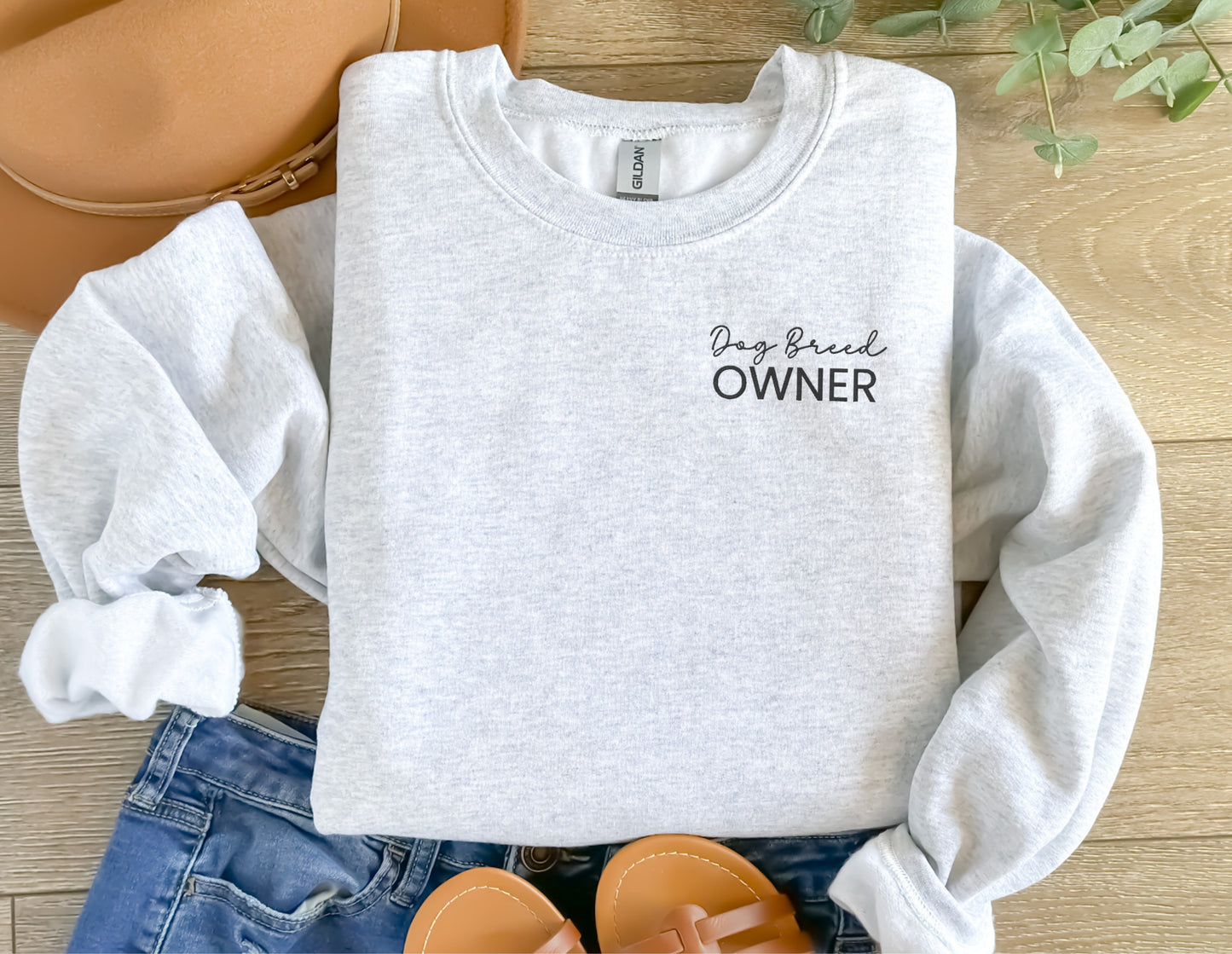 Embroidered Dog Breed Owner Corner - Crewneck Sweatshirt