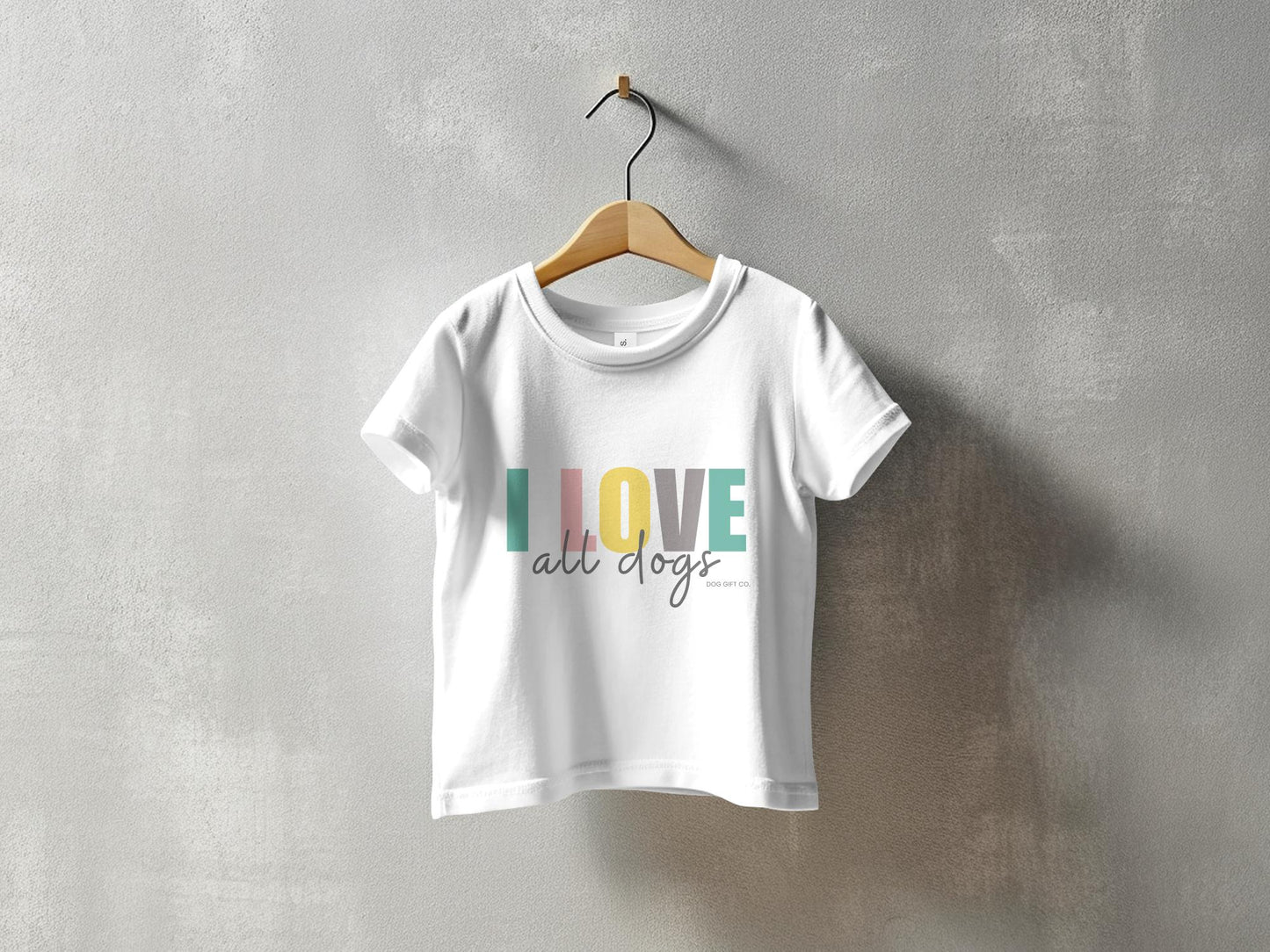 Colourful I Love All Dogs - Babies T-shirt