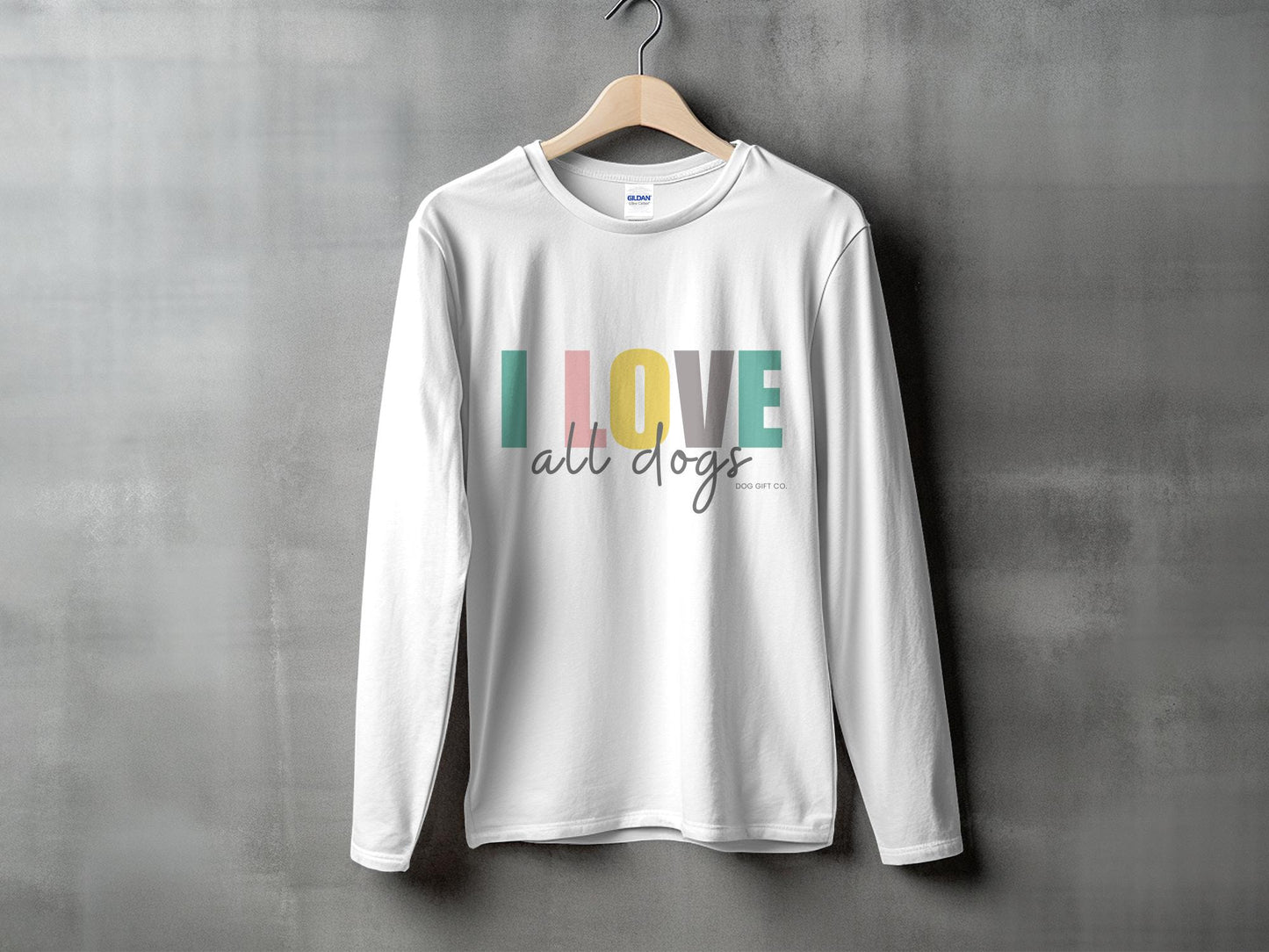 Colourful I Love All Dogs - Longsleeve T-shirt