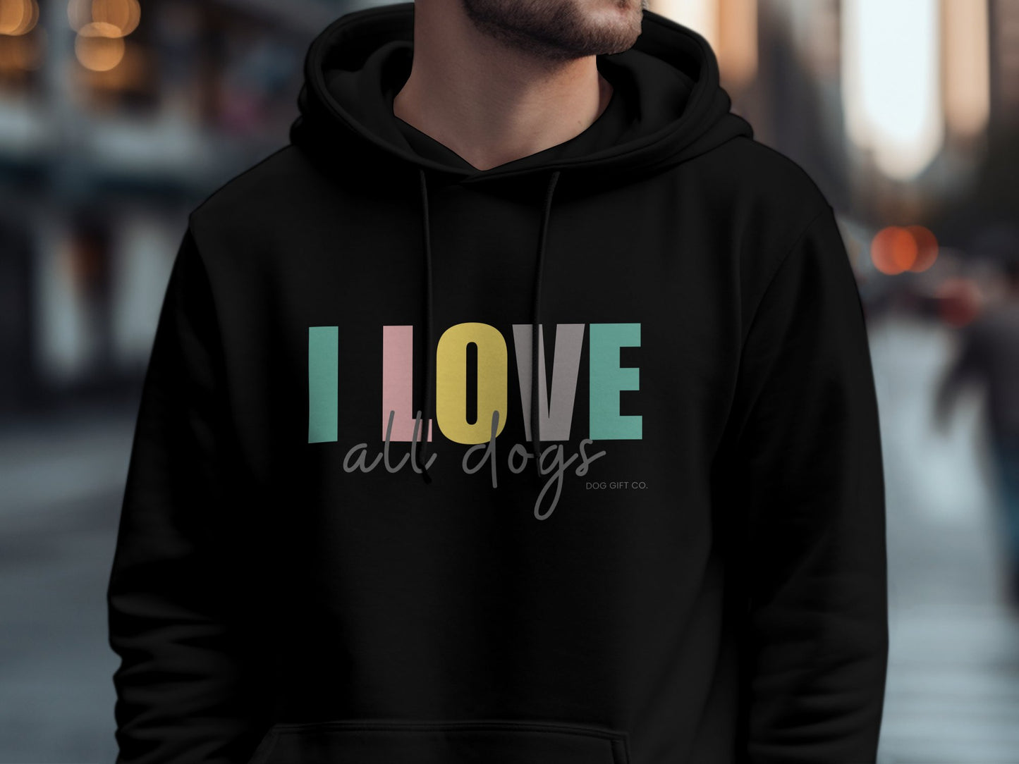 Colourful I Love All Dogs - Pullover Hoodie