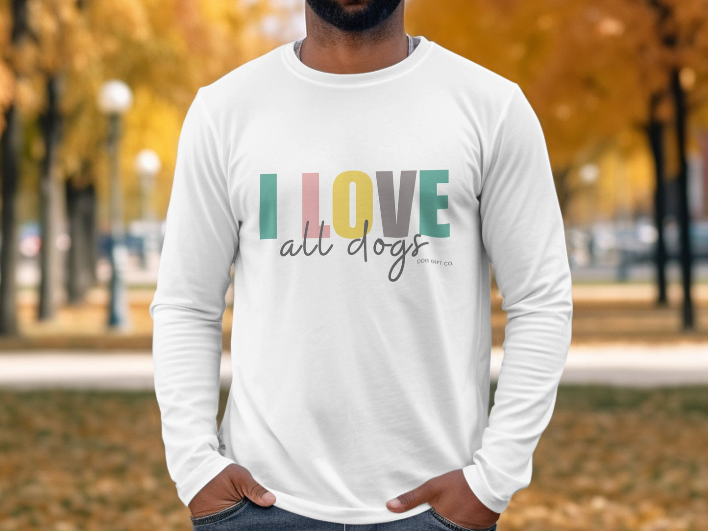 Colourful I Love All Dogs - Longsleeve T-shirt