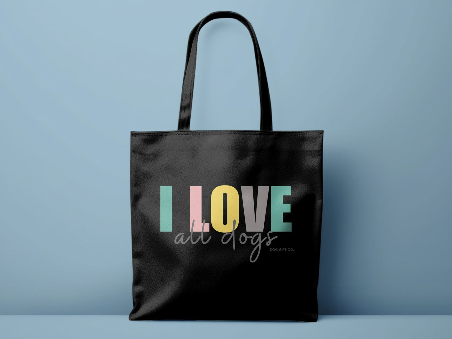 Colourful I Love All Dogs - Tote Bag