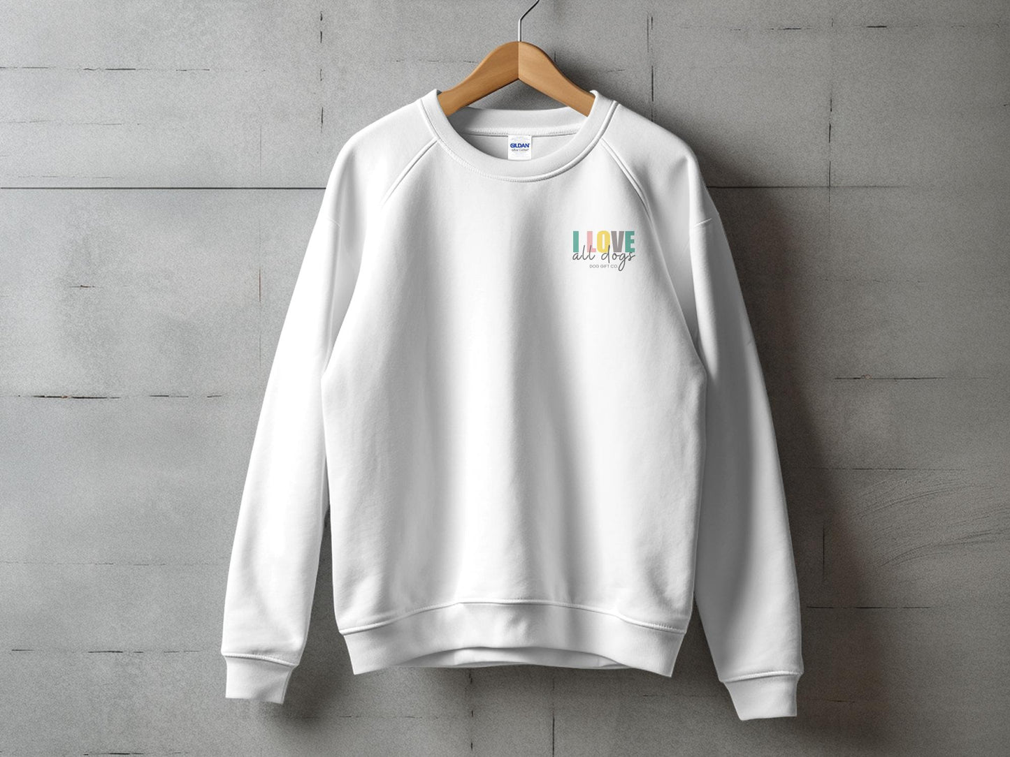 Colourful I Love All Dogs Corner - Crewneck Sweatshirt