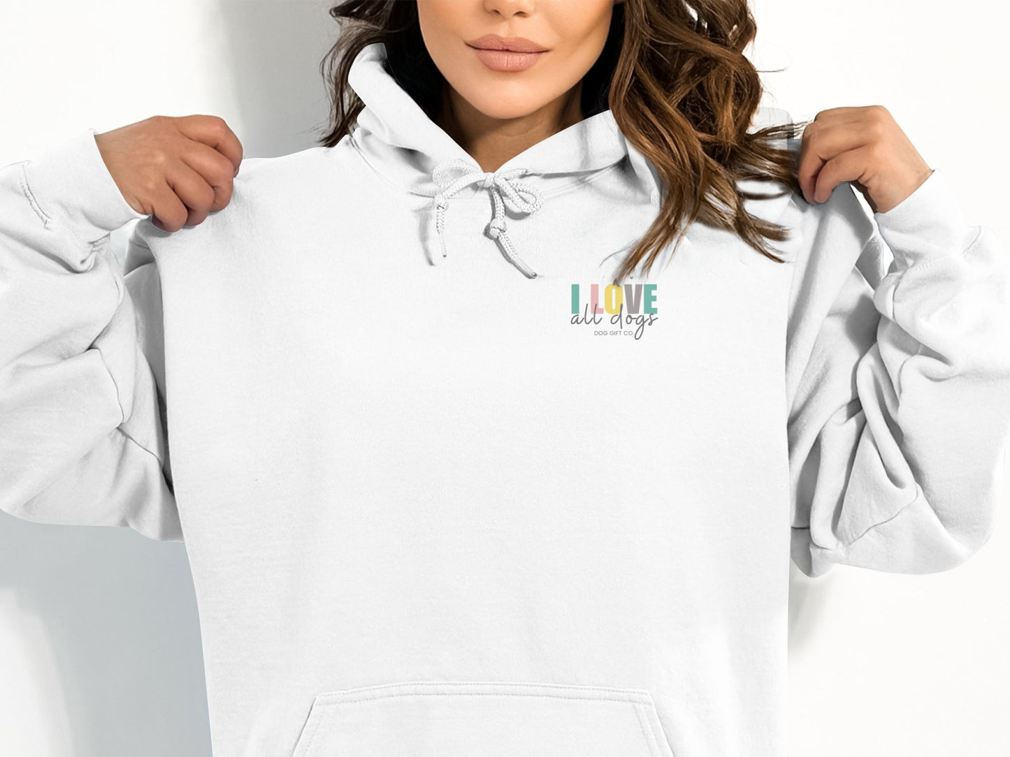 Colourful I Love All Dogs Corner - Pullover Hoodie